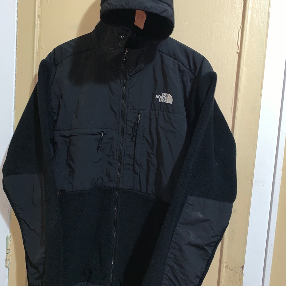 North face Denali jacket with hood sz XL black